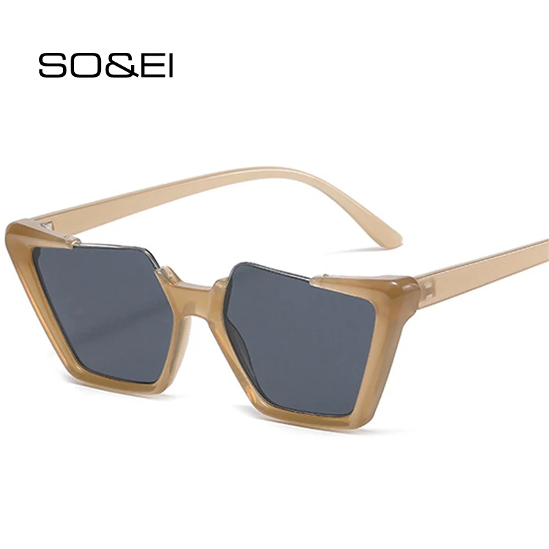 SO&EI Retro Irregular Cat Eye Women Sunglasses Fashion Jelly Color Shades UV400 Men Trending Sun Glasses
SO&EI Retro Irregular Cat Eye Women Sunglasses Fashion Jelly Color Shades UV400 Men Trending Sun Glasses