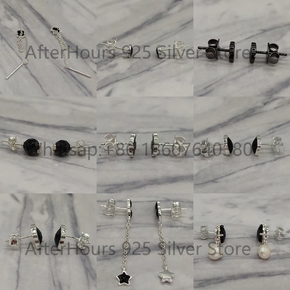 2021 New 925 Sterling Silver Motif Earrings with Spinels Earrings with faceted onyx Fit DIY Jewelry For Women Free Delivery
2021 New 925 Sterling Silver Motif Earrings with Spinels Earrings with faceted onyx Fit DIY Jewelry For Women Free Delivery