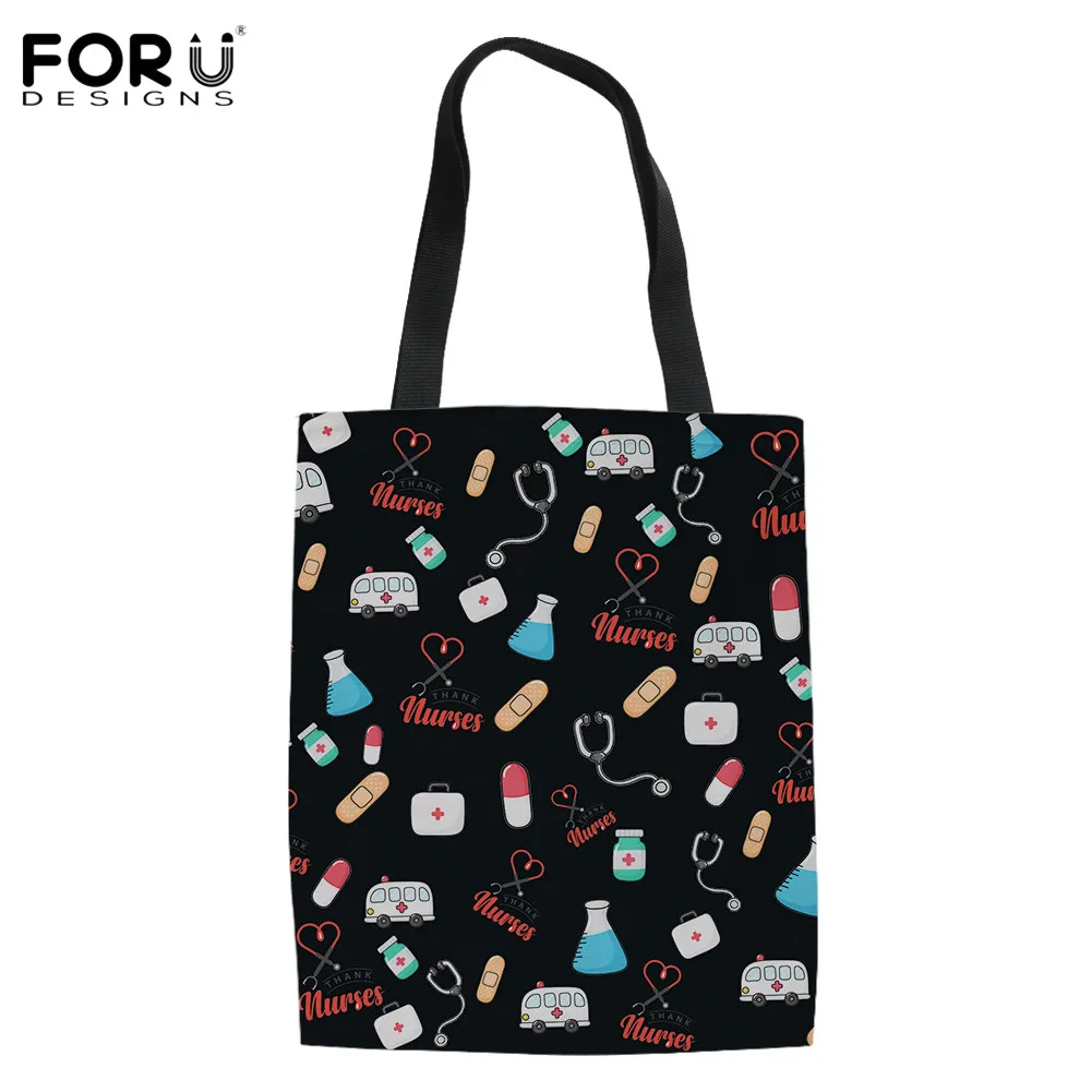 FORUDESIGNS Cartoon Medicine Tool Prints Handle Tops Canvas Totes Women's Casual Outdoor Shopping Canvas Tote Bag Female Bolsa
FORUDESIGNS Cartoon Medicine Tool Prints Handle Tops Canvas Totes Women's Casual Outdoor Shopping Canvas Tote Bag Female Bolsa