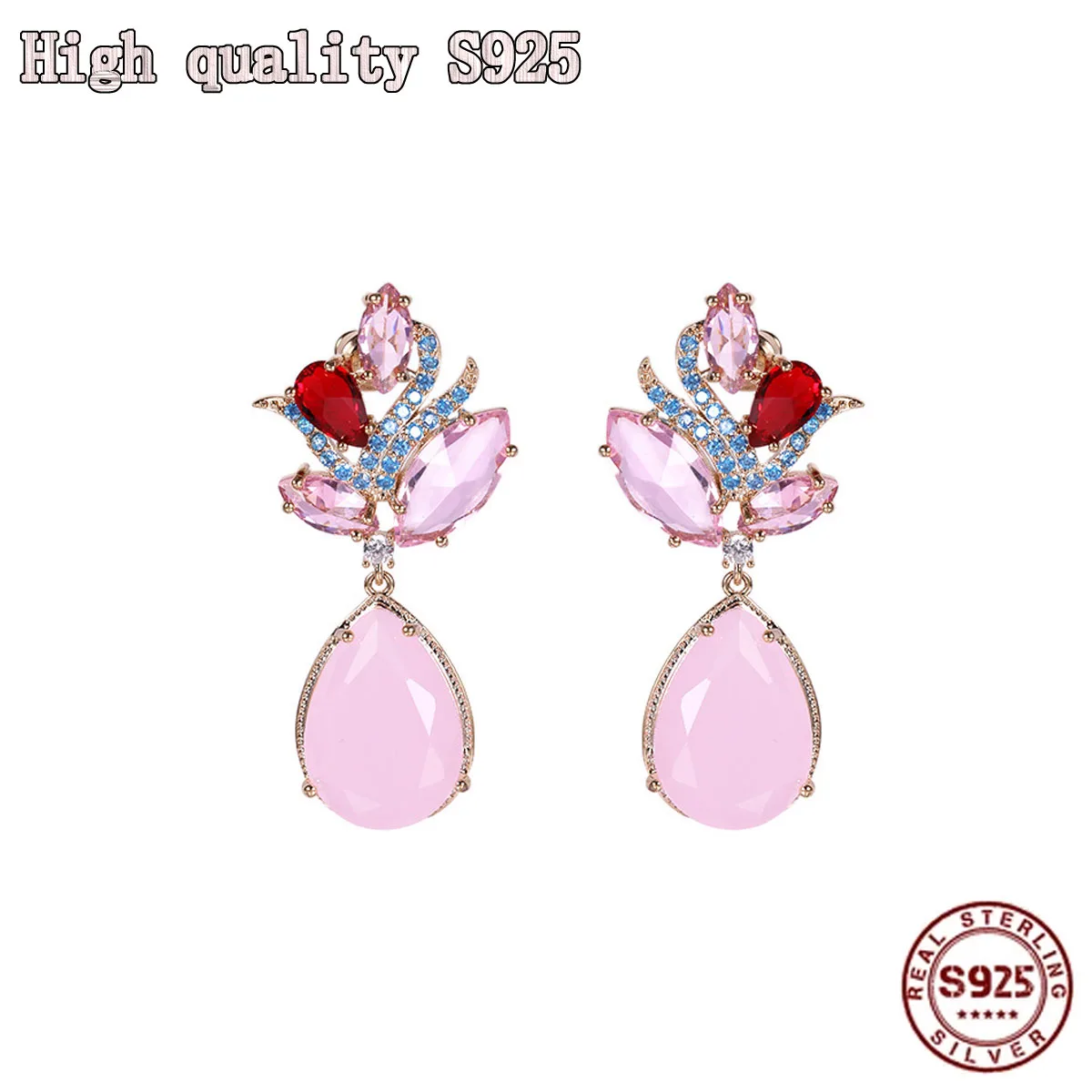 S925 Silver Needle Earrings 2022 New Year Christmas Gifts Luxury Color Atmosphere Personalized Flower Women's Earrings 
S925 Silver Needle Earrings 2022 New Year Christmas Gifts Luxury Color Atmosphere Personalized Flower Women's Earrings