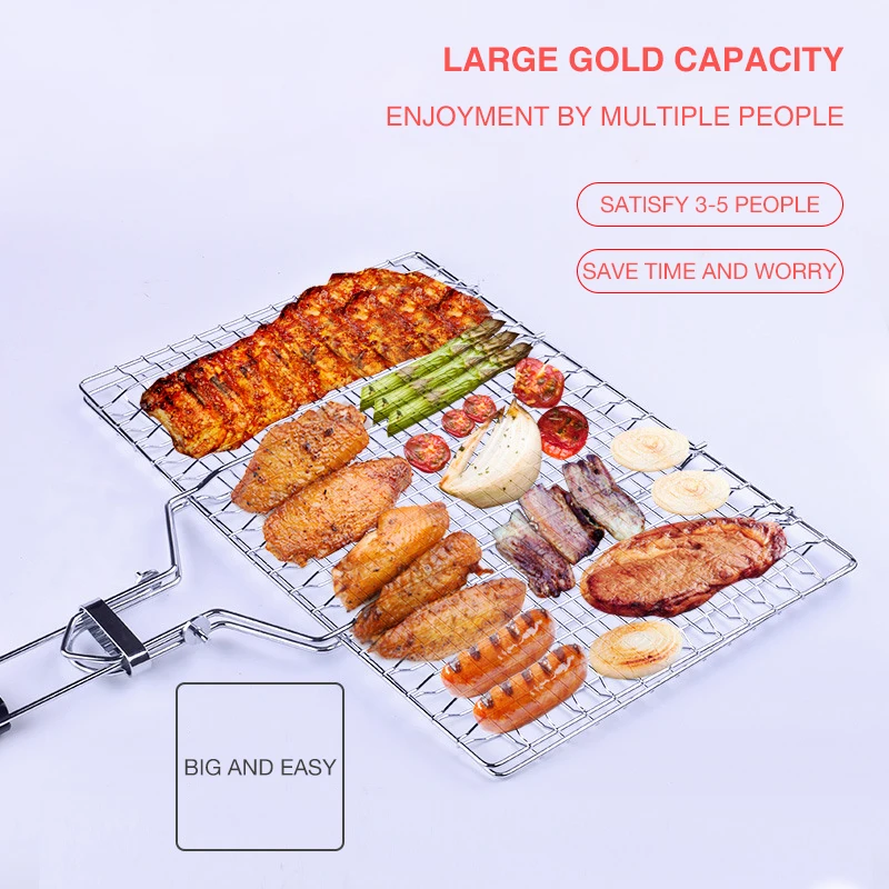 Portable BBQ Grilling Basket Stainless Steel Nonstick Barbecue Grill Basket Removable Grill Mesh for meat Hamburger BBQ Tools 1P
Portable BBQ Grilling Basket Stainless Steel Nonstick Barbecue Grill Basket Removable Grill Mesh for meat Hamburger BBQ Tools 1P