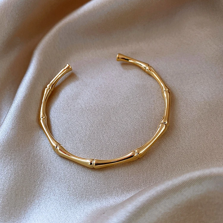 New Design Bamboo Shape Adjustable Size Bracelet For Woman Fashion Luxury Korean Jewelry Retro Girl's Unusual Bracelet 2021
New Design Bamboo Shape Adjustable Size Bracelet For Woman Fashion Luxury Korean Jewelry Retro Girl's Unusual Bracelet 2021