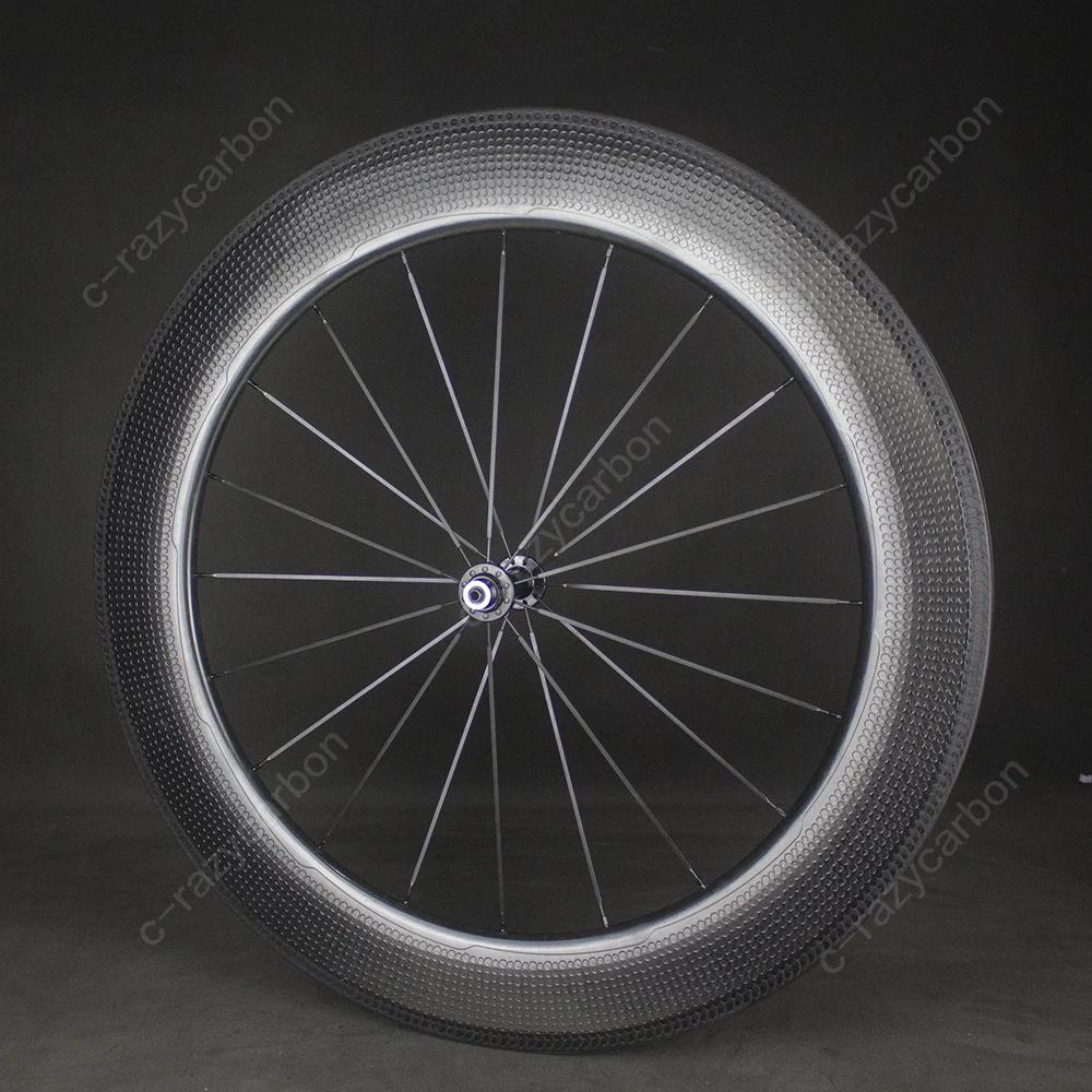 

Time Trial Dimple Wheels Aerodynamic Front And Rear 80mm 2 Year Warranty Clincher/Tubeless Road Bike Carbon Wheel 700C Road Bike