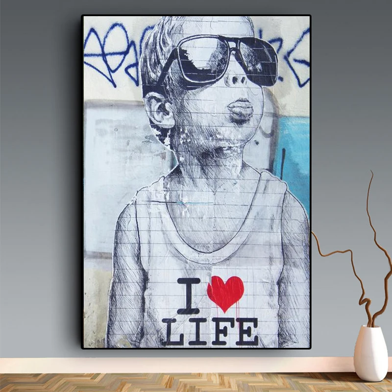 Street Graffiti Art Love Life Boy Posters and Prints Abstract Modern Art Canvas Paintings on The Wall Art Pictures Home Decor
Street Graffiti Art Love Life Boy Posters and Prints Abstract Modern Art Canvas Paintings on The Wall Art Pictures Home Decor