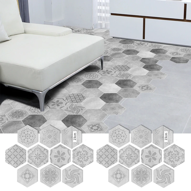 PVC Floor Splicing Tile Stickers Hexagonal Non-Slip Waterproof Self-Adhesive Wall Sticker for DIY Home Decor Living Room Kitchen
PVC Floor Splicing Tile Stickers Hexagonal Non-Slip Waterproof Self-Adhesive Wall Sticker for DIY Home Decor Living Room Kitchen