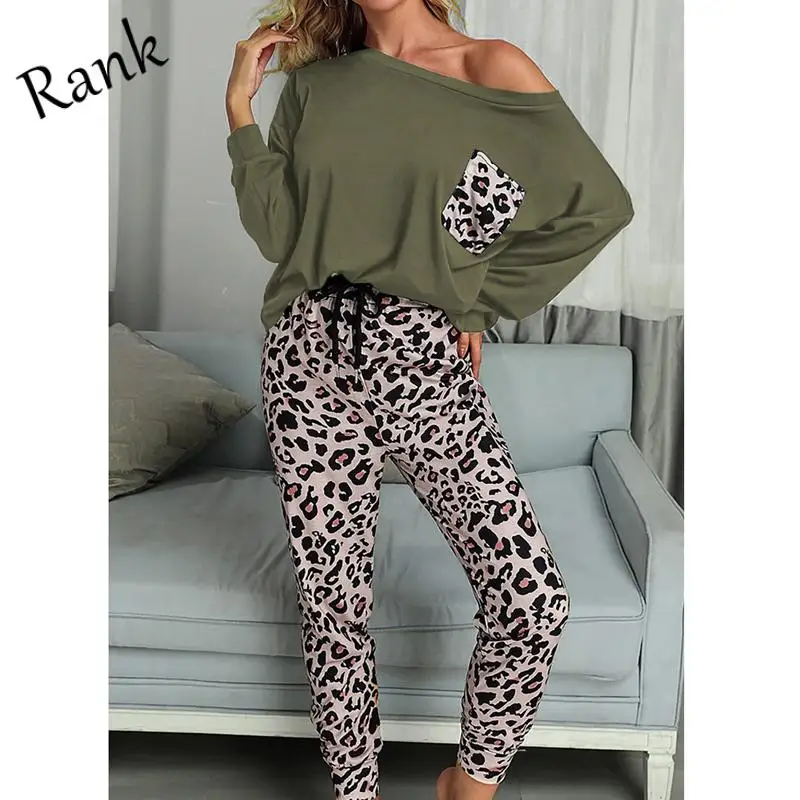 Rank Top + Pants Women's Two-Piece Casual Home Fashion Commuter Temperament Suit Leopard Print Long Sleeve Trousers 2021 Summer
Rank Top + Pants Women's Two-Piece Casual Home Fashion Commuter Temperament Suit Leopard Print Long Sleeve Trousers 2021 Summer