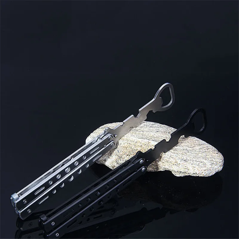 New Stainless Steel Butterfly Bottle Opener Metal Beer Can Opener Comb Balisong Trainer Knife Kitchen Bar Supplies
New Stainless Steel Butterfly Bottle Opener Metal Beer Can Opener Comb Balisong Trainer Knife Kitchen Bar Supplies