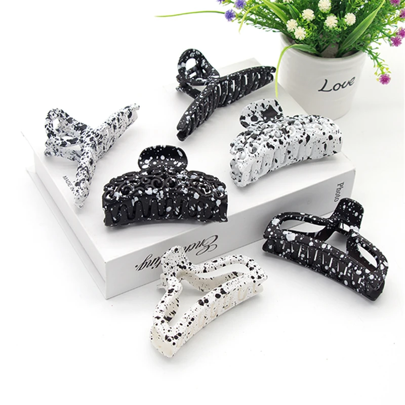 Retro Ink Spots Large Hair Claws Women Milk Cow Color Acrylic Hairpins Acetate Hair Clips Crab Girl Hair Tools Hair Accessories
Retro Ink Spots Large Hair Claws Women Milk Cow Color Acrylic Hairpins Acetate Hair Clips Crab Girl Hair Tools Hair Accessories