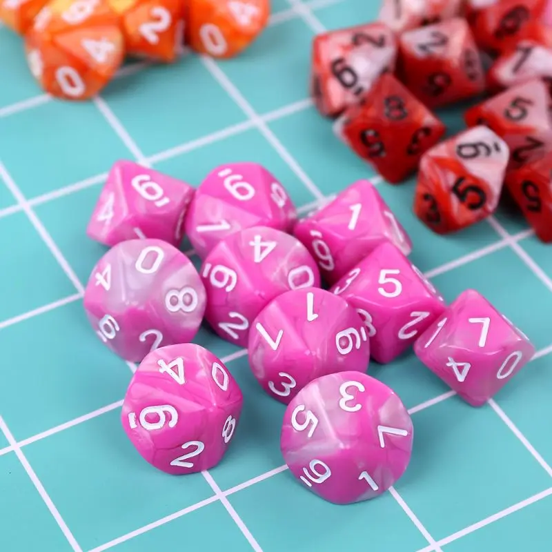 Free shipping 10pcs/set 10 Sided D10 Polyhedral Dices Numbers Dials Desktop Table Board Game
Free shipping 10pcs/set 10 Sided D10 Polyhedral Dices Numbers Dials Desktop Table Board Game