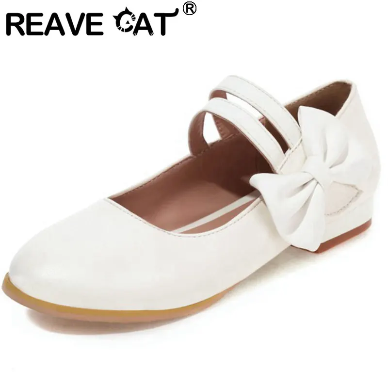 REAVE CAT New 2021 Women Flat Shoes Round Toe Buckle Mary Jane Bowtie Cute Sweet Stylish Soft Student Big Size 32-43 A3871
REAVE CAT New 2021 Women Flat Shoes Round Toe Buckle Mary Jane Bowtie Cute Sweet Stylish Soft Student Big Size 32-43 A3871