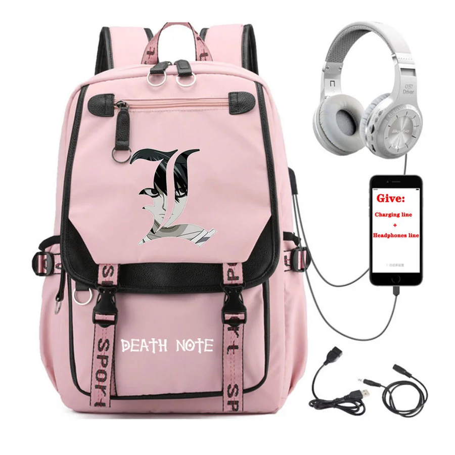 USB Charging teenagers Laptop packsack anime Death Note backpack Women men Travel Backpack student School book Bag
USB Charging teenagers Laptop packsack anime Death Note backpack Women men Travel Backpack student School book Bag