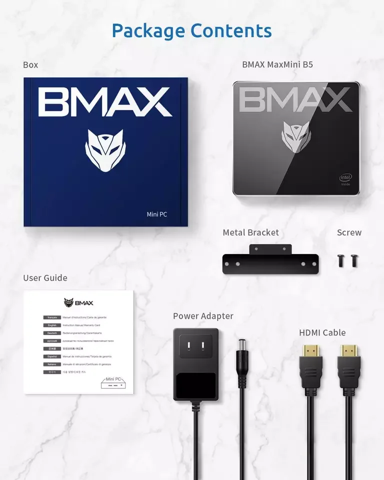 BMAX B5 Mini PC Intel Core i5-5250U 8GB RAM 256GB SSD Dual Win10 Core Mini Desktop Computer PC Intel HD Graphics 6000 RJ45 WIFI
BMAX B5 Mini PC Intel Core i5-5250U 8GB RAM 256GB SSD Dual Win10 Core Mini Desktop Computer PC Intel HD Graphics 6000 RJ45 WIFI