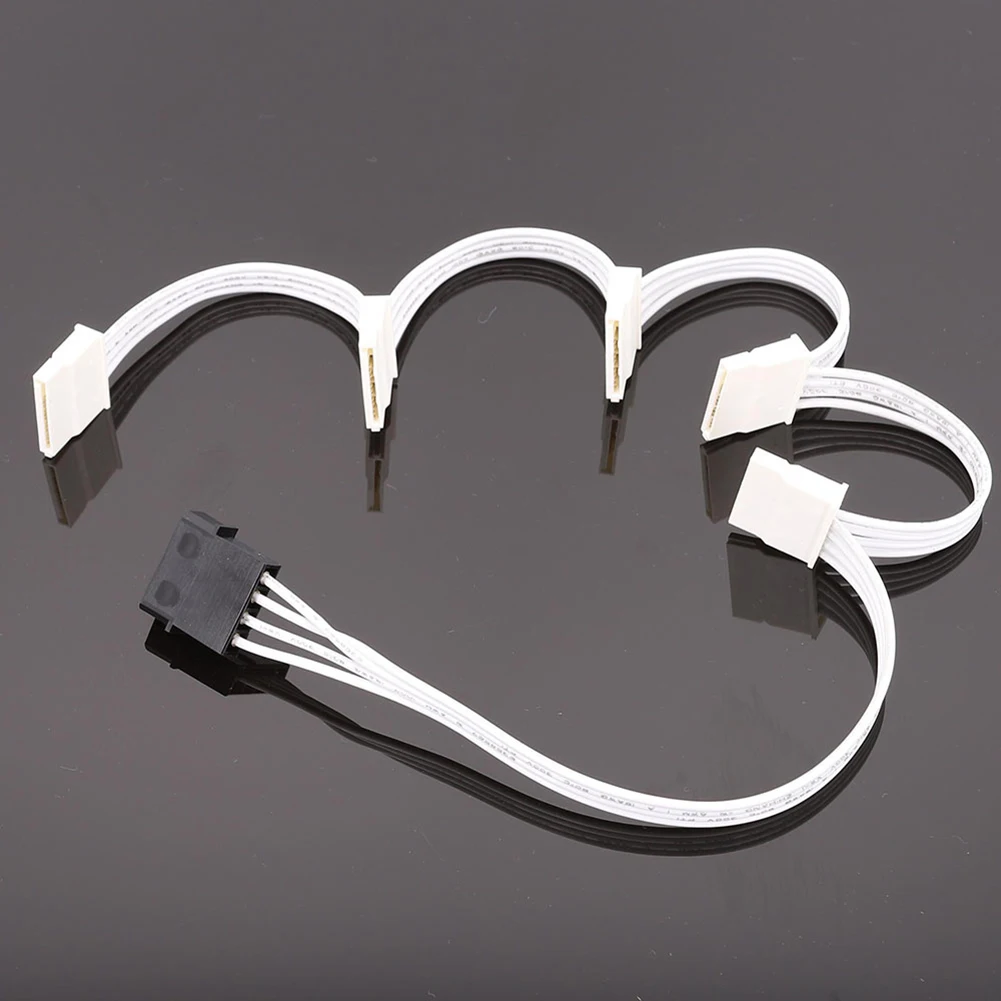 Power Adapter Hard Drive Supply Cable Molex 4-Pin Male to 5 SATA 15-Pin Female Power Cable Cord 2ft for Hard Drives 
Power Adapter Hard Drive Supply Cable Molex 4-Pin Male to 5 SATA 15-Pin Female Power Cable Cord 2ft for Hard Drives