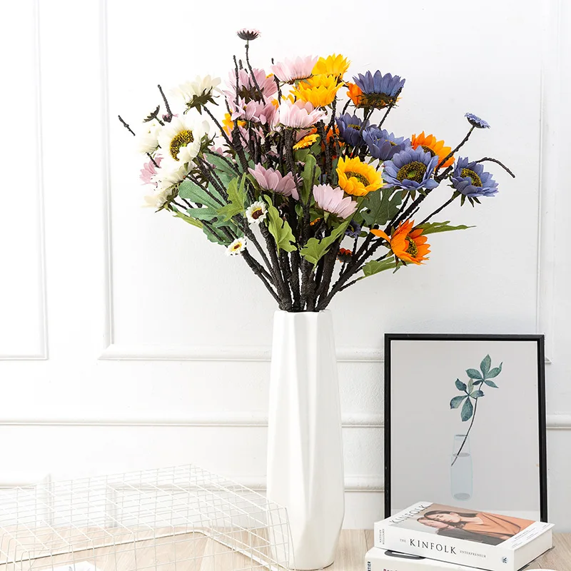 10 Head Multicolor Daisy Artificial Flowers Sunflower Branch Bouquet for Home Wedding Garden Decoration Bridal Silk Fake Flower
10 Head Multicolor Daisy Artificial Flowers Sunflower Branch Bouquet for Home Wedding Garden Decoration Bridal Silk Fake Flower