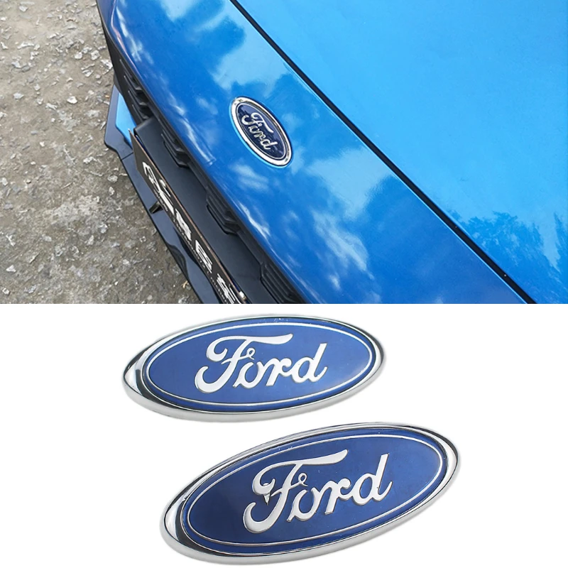 Эмблема Переднего Капота автомобиля наклейка на багажник для Ford Logo Focus Fiesta Kuga Smax