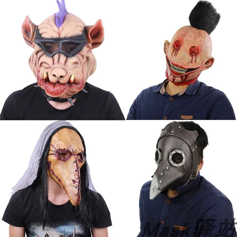 Full Face Clown Mask for Adult, Mermaid Mouth Headgear, Pig Head, Orangutan Fox, Pirate Shark, Animal Props, Halloween 
Full Face Clown Mask for Adult, Mermaid Mouth Headgear, Pig Head, Orangutan Fox, Pirate Shark, Animal Props, Halloween