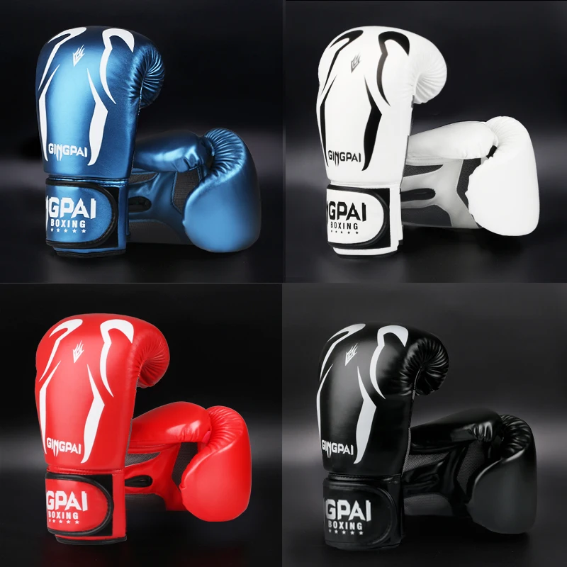 Фото Женские/мужские боксерские перчатки кожаные MMA Muay Thai Boxe De Luva Mitts - купить