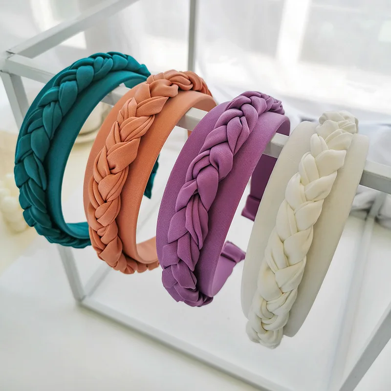 Women Solid Color Braid Headbands Bohemian Wide Weaving Hairbands Handmade Braided Hair Hoop Girls Fabric DIY Hair Accessories
Women Solid Color Braid Headbands Bohemian Wide Weaving Hairbands Handmade Braided Hair Hoop Girls Fabric DIY Hair Accessories