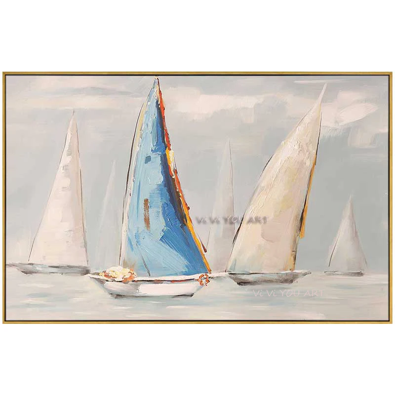 100% Handmade Natural Colorful Sea Boat Landscape Posters Canvas Painting Wall Art Picture for Living Room Cuadros Decor Salon
100% Handmade Natural Colorful Sea Boat Landscape Posters Canvas Painting Wall Art Picture for Living Room Cuadros Decor Salon