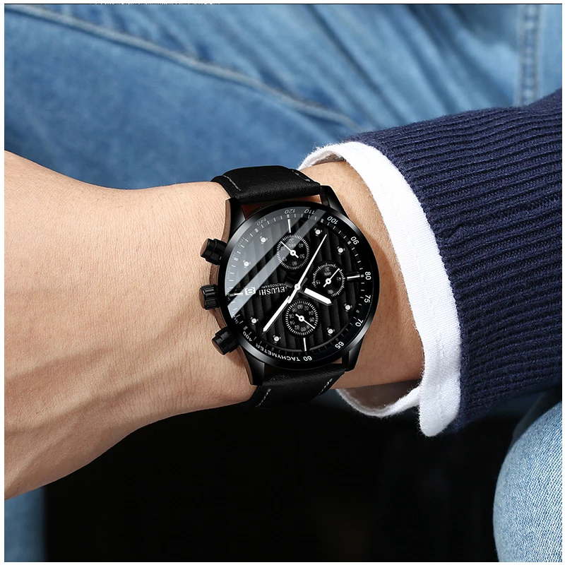 BELUSHI 2021 Leather Men Watches Chronograph Sport Quartz Watch Men Business Waterproof Luminous Wristwatch Relogio Masculino 
BELUSHI 2021 Leather Men Watches Chronograph Sport Quartz Watch Men Business Waterproof Luminous Wristwatch Relogio Masculino