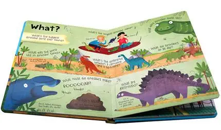 Usborne 3D English Books Lift-the-flap Questions and Answers about Dinosaurs Board Book Children's Educational Toy Picture Book 
Usborne 3D English Books Lift-the-flap Questions and Answers about Dinosaurs Board Book Children's Educational Toy Picture Book