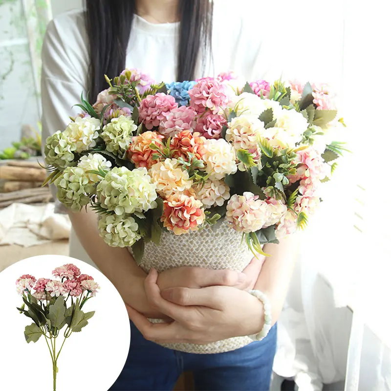 Simulation Artificial Flowers High Quality Luxurious Bouquet Wedding Decoration for Home Table Decor Fake Flowers Hydrangea
Simulation Artificial Flowers High Quality Luxurious Bouquet Wedding Decoration for Home Table Decor Fake Flowers Hydrangea