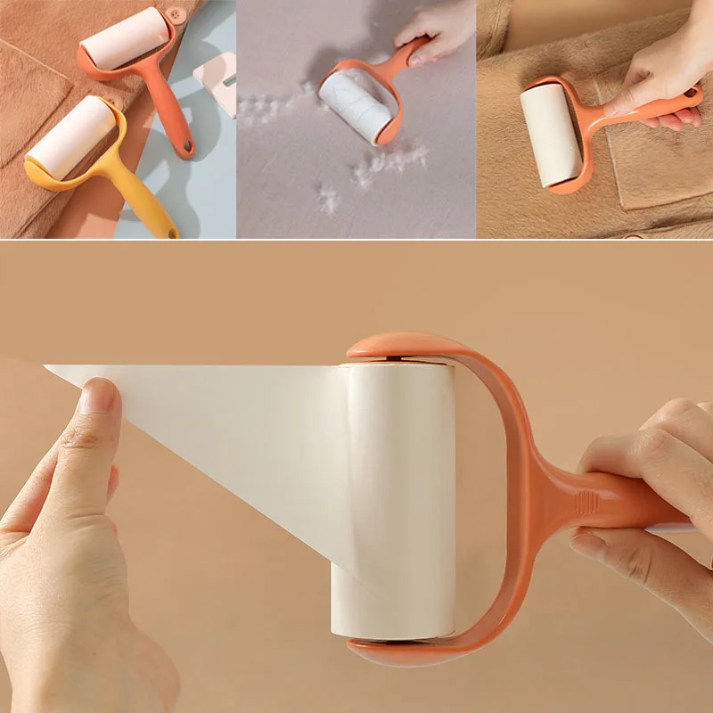 Hair Removal Lint Dust Sticking Roller Handle Tearable Adhesive Sticky Paper for Clothes Fabric Sofa Pet Dog Hair Remover Roller 
Hair Removal Lint Dust Sticking Roller Handle Tearable Adhesive Sticky Paper for Clothes Fabric Sofa Pet Dog Hair Remover Roller