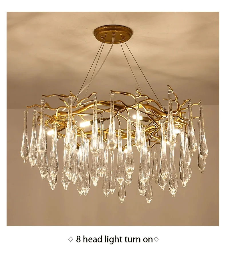 K9 dining room with Crystal LED ceiling lamp 6 / 8 / 12 head Nordic luxury ceiling chandelier living room villa room decoration
K9 dining room with Crystal LED ceiling lamp 6 / 8 / 12 head Nordic luxury ceiling chandelier living room villa room decoration