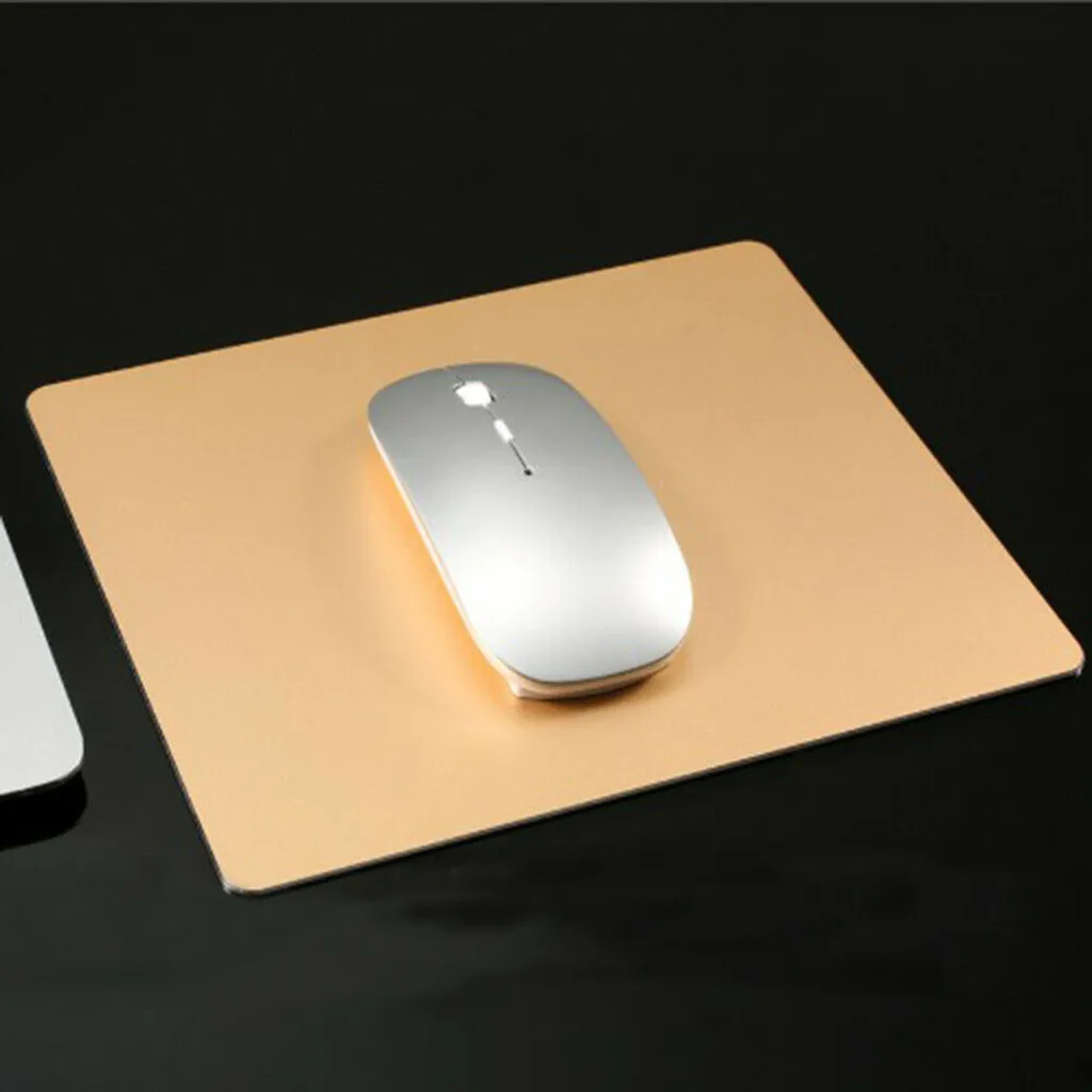 Aluminum Alloy Mouse Pad Anti-slip Mousepad Gaming Mice Mat For Computer Metal Texture Business Office Gaming Mouse Pad