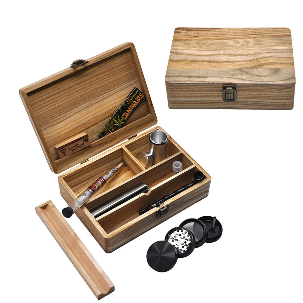 tobacco herb smoking wood kit sets grinder pipe paper roll machine box jar container muti-function Accessories
tobacco herb smoking wood kit sets grinder pipe paper roll machine box jar container muti-function Accessories