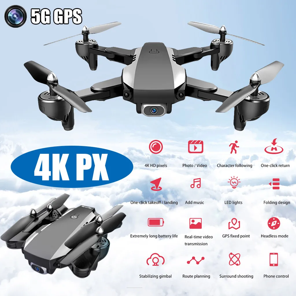J1 GPS 5G WIFI FPV 4K HD Video Camera Wide Angle Foldable RC Quadcopter Drone Speed control Headless Mode 3D rollover #45 2020
J1 GPS 5G WIFI FPV 4K HD Video Camera Wide Angle Foldable RC Quadcopter Drone Speed control Headless Mode 3D rollover #45 2020