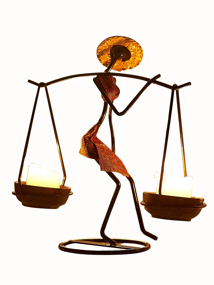 Nordic Retro Wrought Iron Candlestick Abstract Character Sculpture Candle Holder Decor Handmade Figurines Home Decoration Gift
Nordic Retro Wrought Iron Candlestick Abstract Character Sculpture Candle Holder Decor Handmade Figurines Home Decoration Gift
