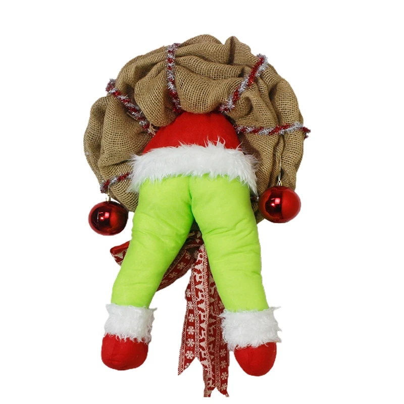 Creative Santa Claus Climbs Out of Wreath Christmas Garland Cute Beautiful Decor 27RF 
Creative Santa Claus Climbs Out of Wreath Christmas Garland Cute Beautiful Decor 27RF