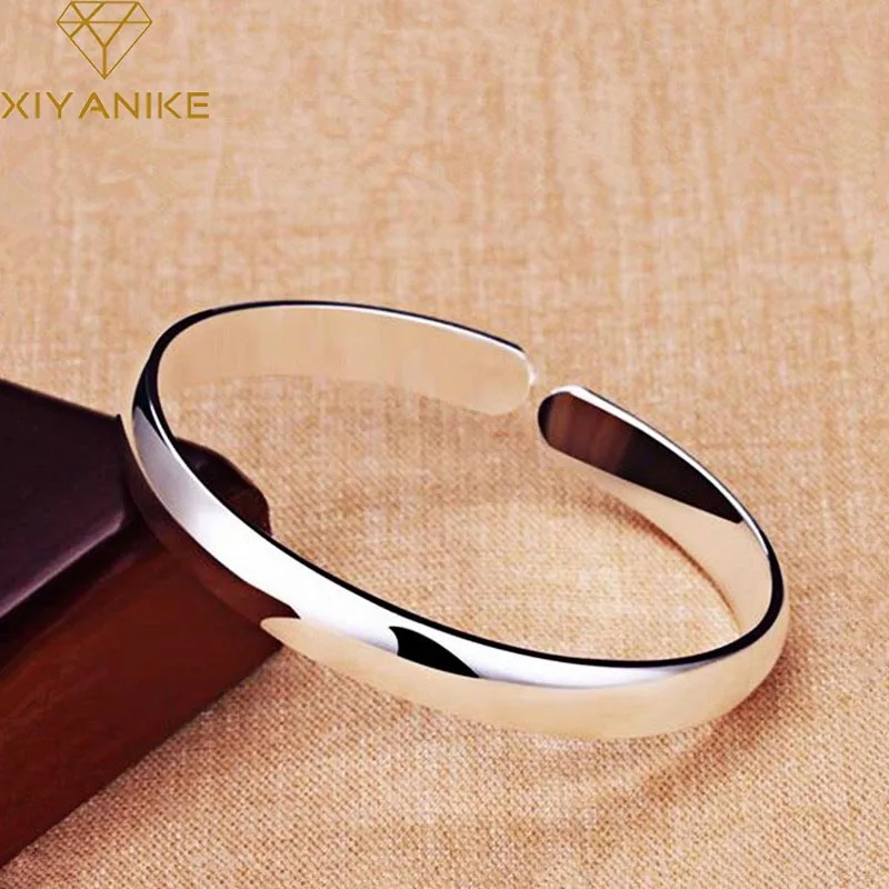 XIYANIKE Silver Color New Fashion Classic Smooth Bangles & Bracelet for Women Party Jewelry Gifts Size 63mm Adjustable
XIYANIKE Silver Color New Fashion Classic Smooth Bangles & Bracelet for Women Party Jewelry Gifts Size 63mm Adjustable