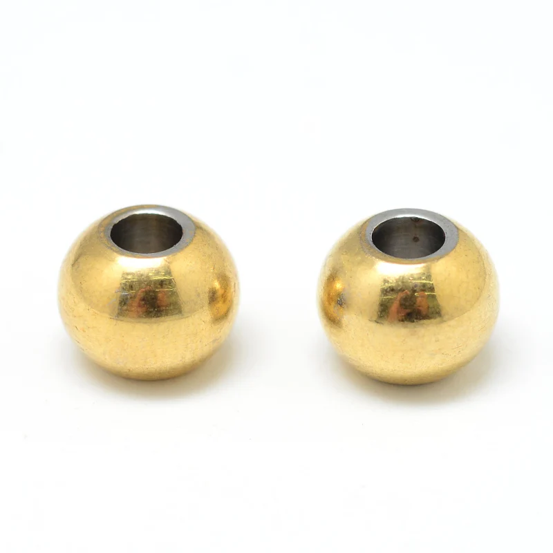 500pcs 3x2mm 304 Stainless Steel Beads, Round, Golden Hole: 1.5mm 
500pcs 3x2mm 304 Stainless Steel Beads, Round, Golden Hole: 1.5mm