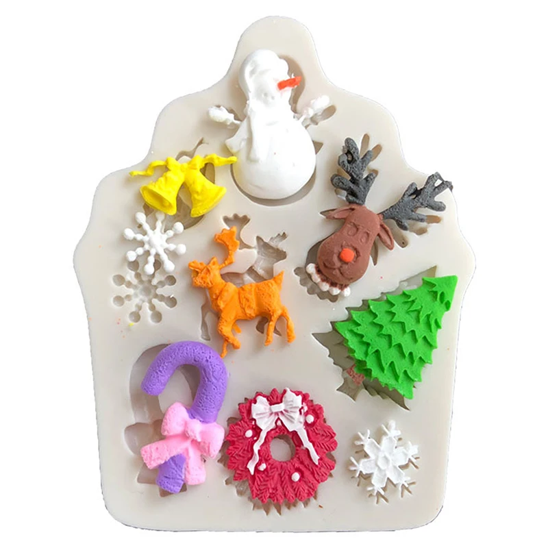 Рождественская силиконовая 3D форма для помадки, форма для украшения торта, шоколада, инструменты для выпечки, аксессуары для выпечки тортов
Рождественская силиконовая 3D форма для помадки, форма для украшения торта, шоколада, инструменты для выпечки, аксессуары для выпечки тортов