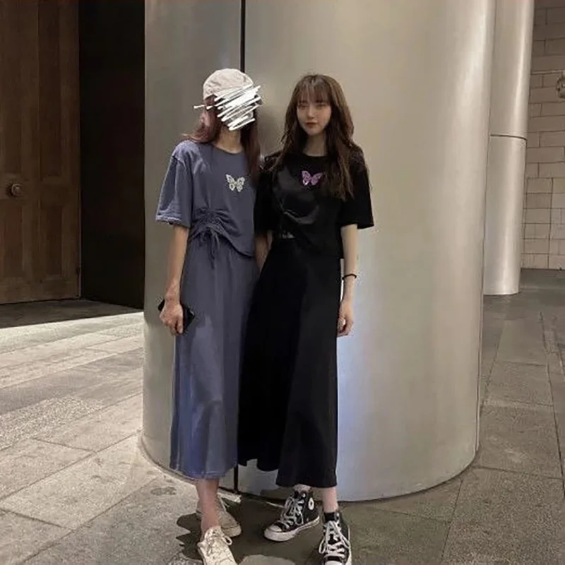 New Spring And Summer Clothes Student Korean Style Loose Short-Sleeved Casual Skirt Female Suit
New Spring And Summer Clothes Student Korean Style Loose Short-Sleeved Casual Skirt Female Suit