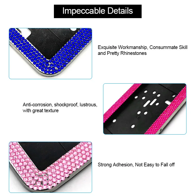 1pcs Car European License Plate Frame Luxurious Crystal Diamonds Alloy Steel European Number Plate Holder Front and Rear Plate
1pcs Car European License Plate Frame Luxurious Crystal Diamonds Alloy Steel European Number Plate Holder Front and Rear Plate