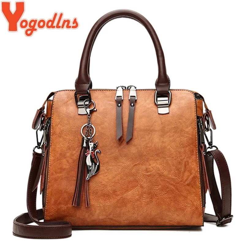 Винтажная дамская сумочка Yogodlns с кисточками роскошные сумки через плечо двойной