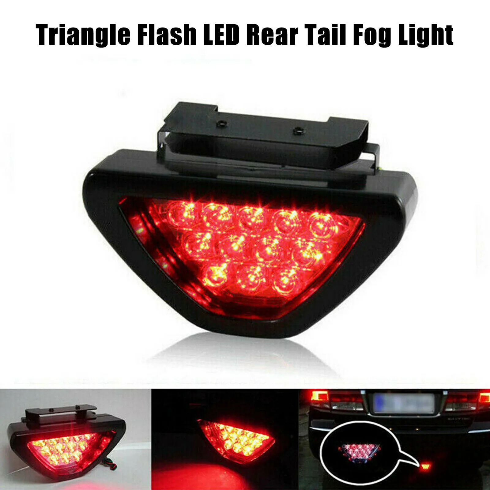LED Triangle Flash Brake Warming Lamp Motorcycle Rear Tail Fog Light ATV Car SUV Brake Signal Warning Light
LED Triangle Flash Brake Warming Lamp Motorcycle Rear Tail Fog Light ATV Car SUV Brake Signal Warning Light