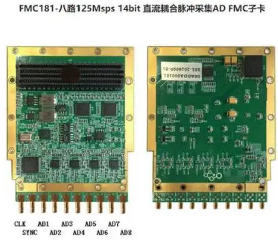 Для FMC 8-канального 125 Мвыб./с 14bit DC муфта захват импульса AD sub-card ADC ADI AD9253 |