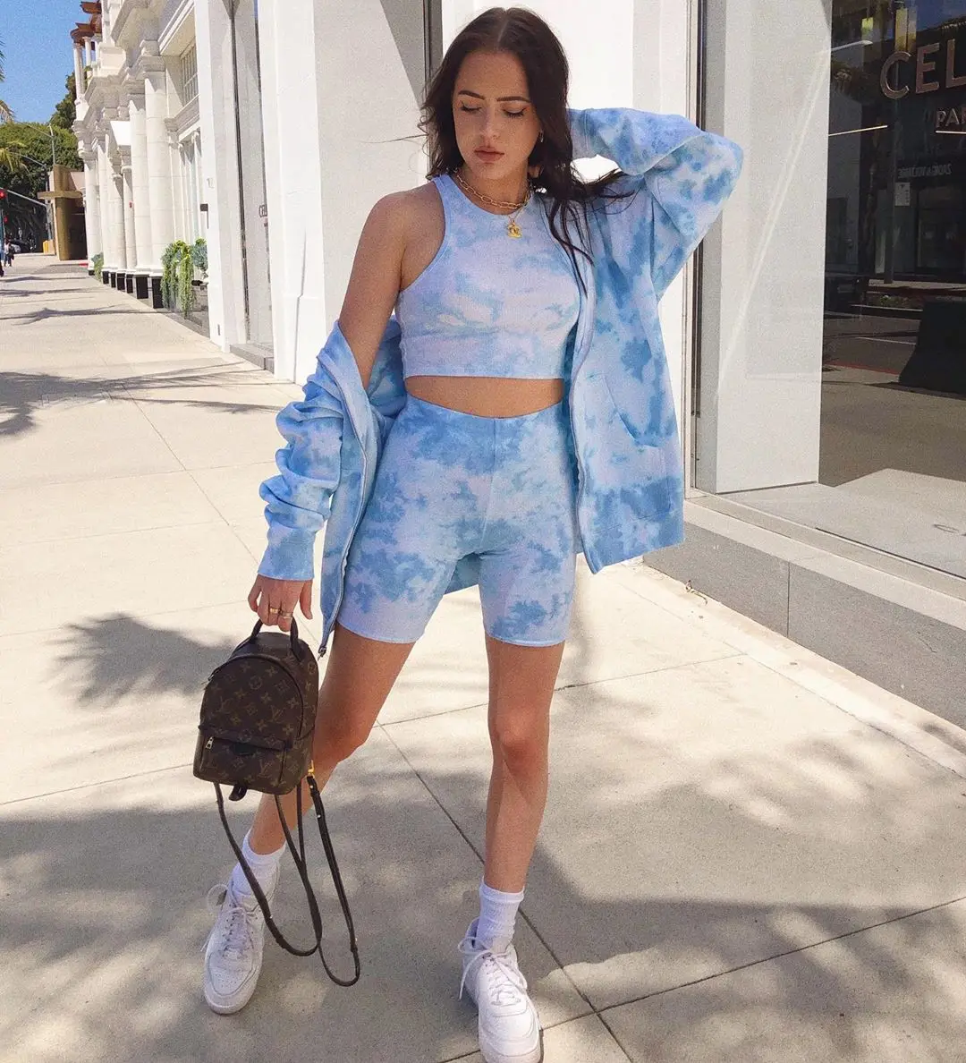 Women's Two Pieces Shorts Set Sleeveless Tie Dye Printed Crop Top Bodycon Short Clubwear Ladies Pullover Tracksuit Clothing Set 
Women's Two Pieces Shorts Set Sleeveless Tie Dye Printed Crop Top Bodycon Short Clubwear Ladies Pullover Tracksuit Clothing Set