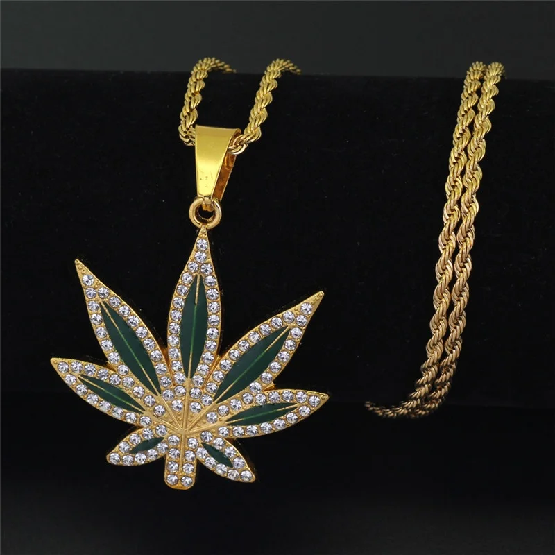 Men's Punk Style Hip Hop Big Maple Leaf Rhinestone Weed Pendant Necklace Men Silver Gold 2Colors Chain Jewelry
Men's Punk Style Hip Hop Big Maple Leaf Rhinestone Weed Pendant Necklace Men Silver Gold 2Colors Chain Jewelry