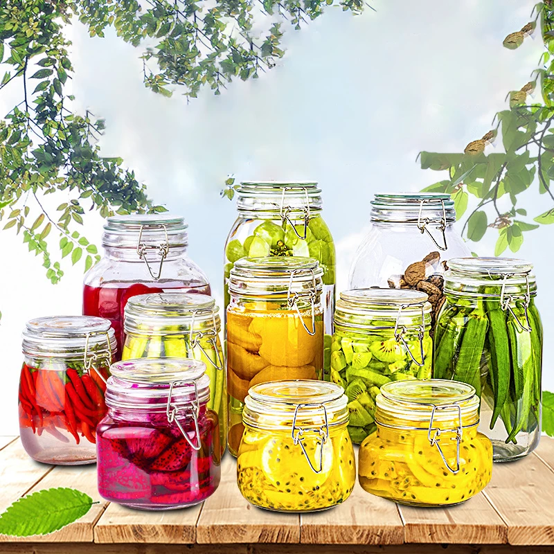 Fruit Korean Kimchi Jar Glass Transparent Storage Bottle with Airtight Lid Kitchen Thickened Pickled Cans Food Container tank
Fruit Korean Kimchi Jar Glass Transparent Storage Bottle with Airtight Lid Kitchen Thickened Pickled Cans Food Container tank