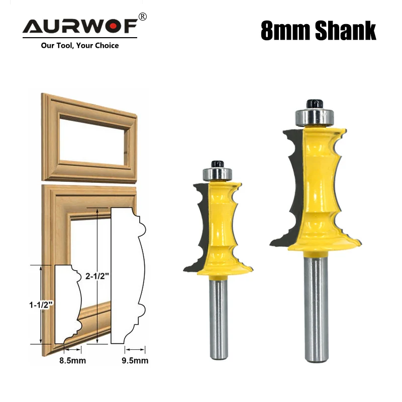 LAVIE 8mm Shank Mitered Door Drawer Molding Router Bits Handrail Line Tenon Milling Cutter For Woodworking Tools MC02165
LAVIE 8mm Shank Mitered Door Drawer Molding Router Bits Handrail Line Tenon Milling Cutter For Woodworking Tools MC02165