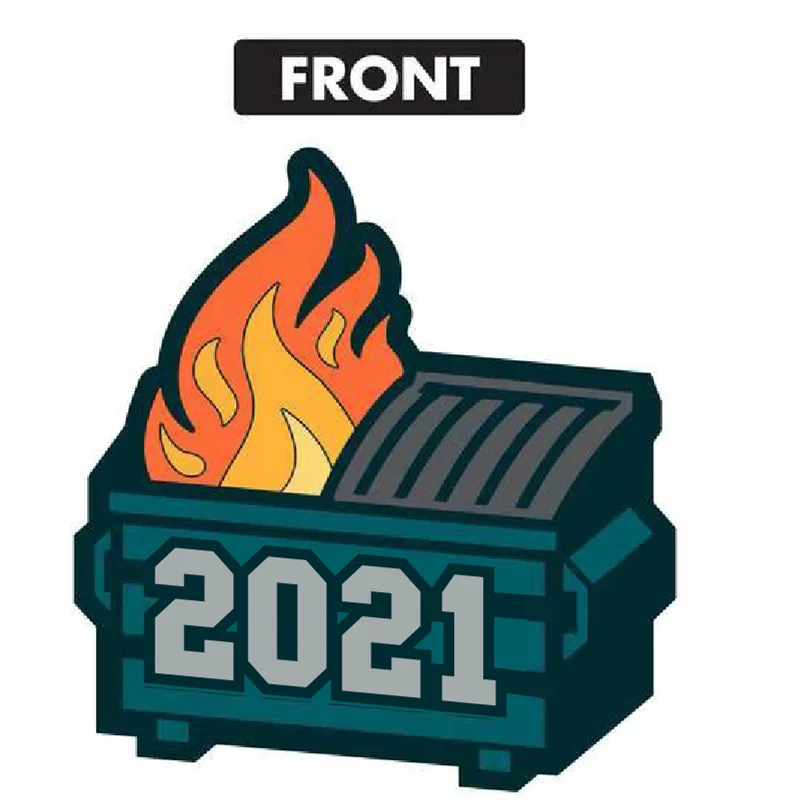 2020 / 2021 Dumpster Fire Soft Enamel Pin Lapel Pins Worst Year Ever Not My President Garbage Person Gift
2020 / 2021 Dumpster Fire Soft Enamel Pin Lapel Pins Worst Year Ever Not My President Garbage Person Gift
