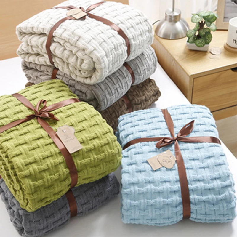 Baby Sleeping Blanket Soft Warm Knitted Throw Blankets Solid Color Air Conditioner Blankets Travel Decorative Blanket
Baby Sleeping Blanket Soft Warm Knitted Throw Blankets Solid Color Air Conditioner Blankets Travel Decorative Blanket