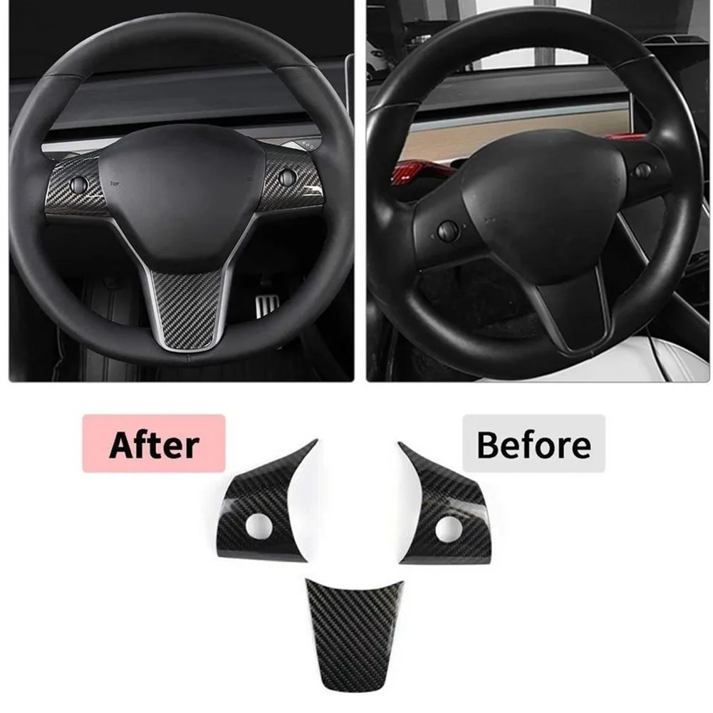 3Pcs/set Carbon Fiber Car Steering Wheel Sequins Button Cover Trim For Tesla Model 3 Model Y 2020-21
3Pcs/set Carbon Fiber Car Steering Wheel Sequins Button Cover Trim For Tesla Model 3 Model Y 2020-21