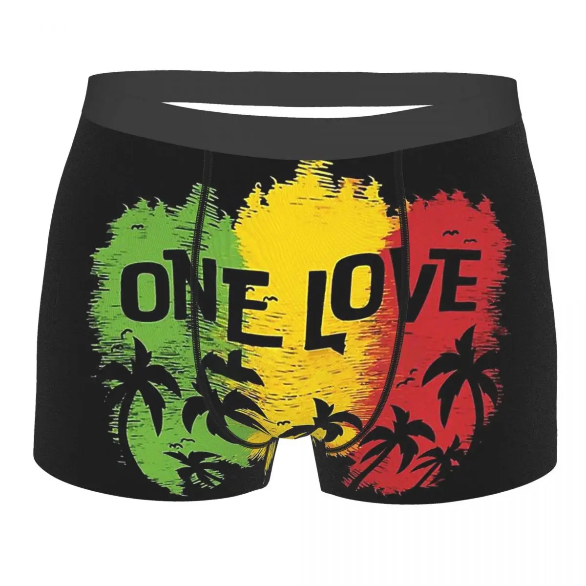 Трусы-боксеры One Love Music Reggae Rasta с флагом дышащие трусы мужское нижнее белье удобные