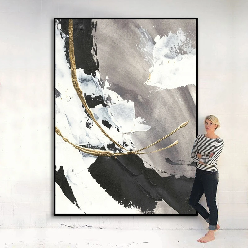 Spray-painted Black And White Abstract Painting Mate Entrance Decorative Painting The Living Room Sofa Backdrop Mural Paintings
Spray-painted Black And White Abstract Painting Mate Entrance Decorative Painting The Living Room Sofa Backdrop Mural Paintings
